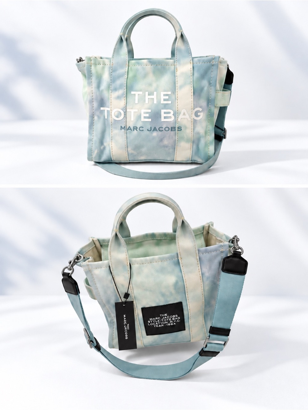 Marc Jacobs Pastel Tie-Dye Small Tote in Blue, Green, Cream